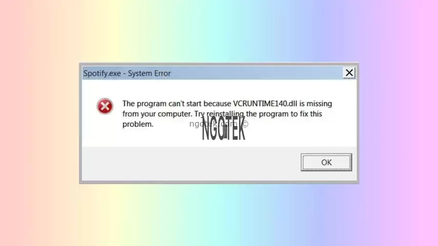 Mengatasi Error DLL VCRUNTIME140.dll yang Hilang di Windows