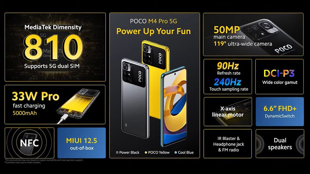 POCO M4 Pro 5G launched with MediaTek Dimensity 810 and 5,000mAh battery