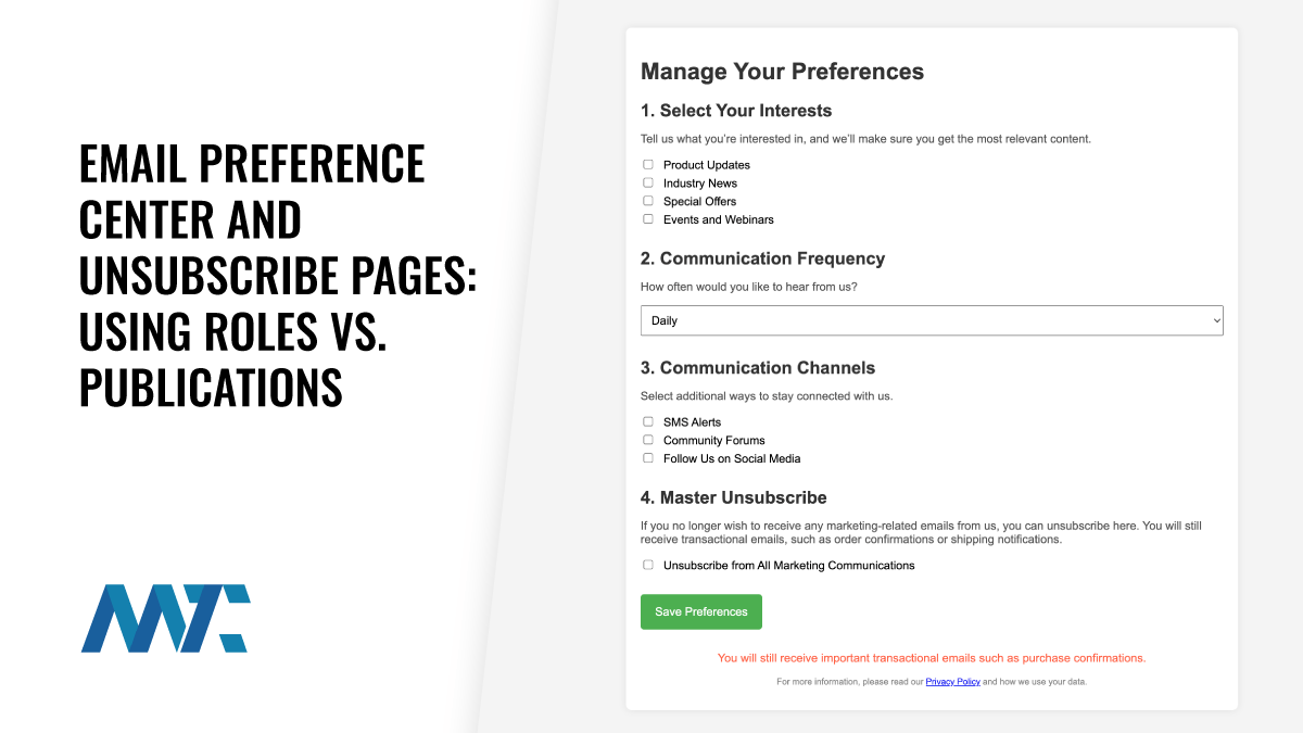 How to build an email preference center