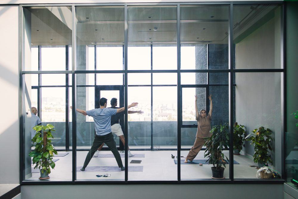 Yoga at the EMERGE technology conference