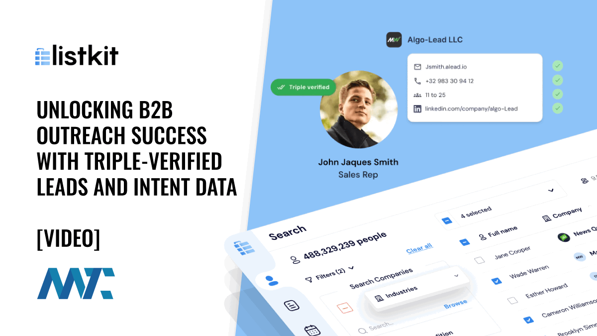 Listkit: B2B Contact Email Verified Intent Data